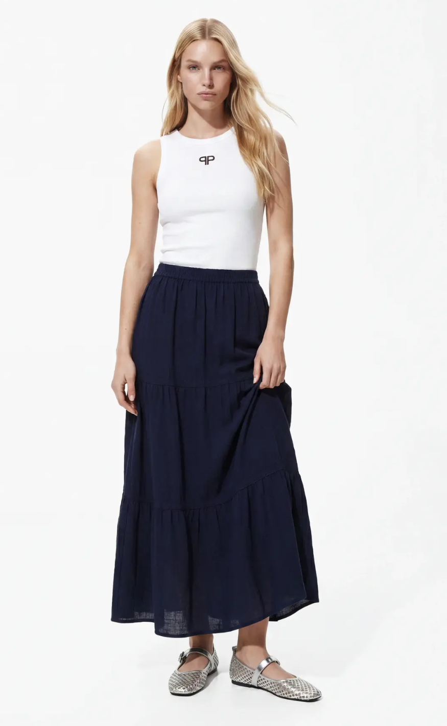 Pieces Topp - Mimi - Cloud Dancer/Delicioso