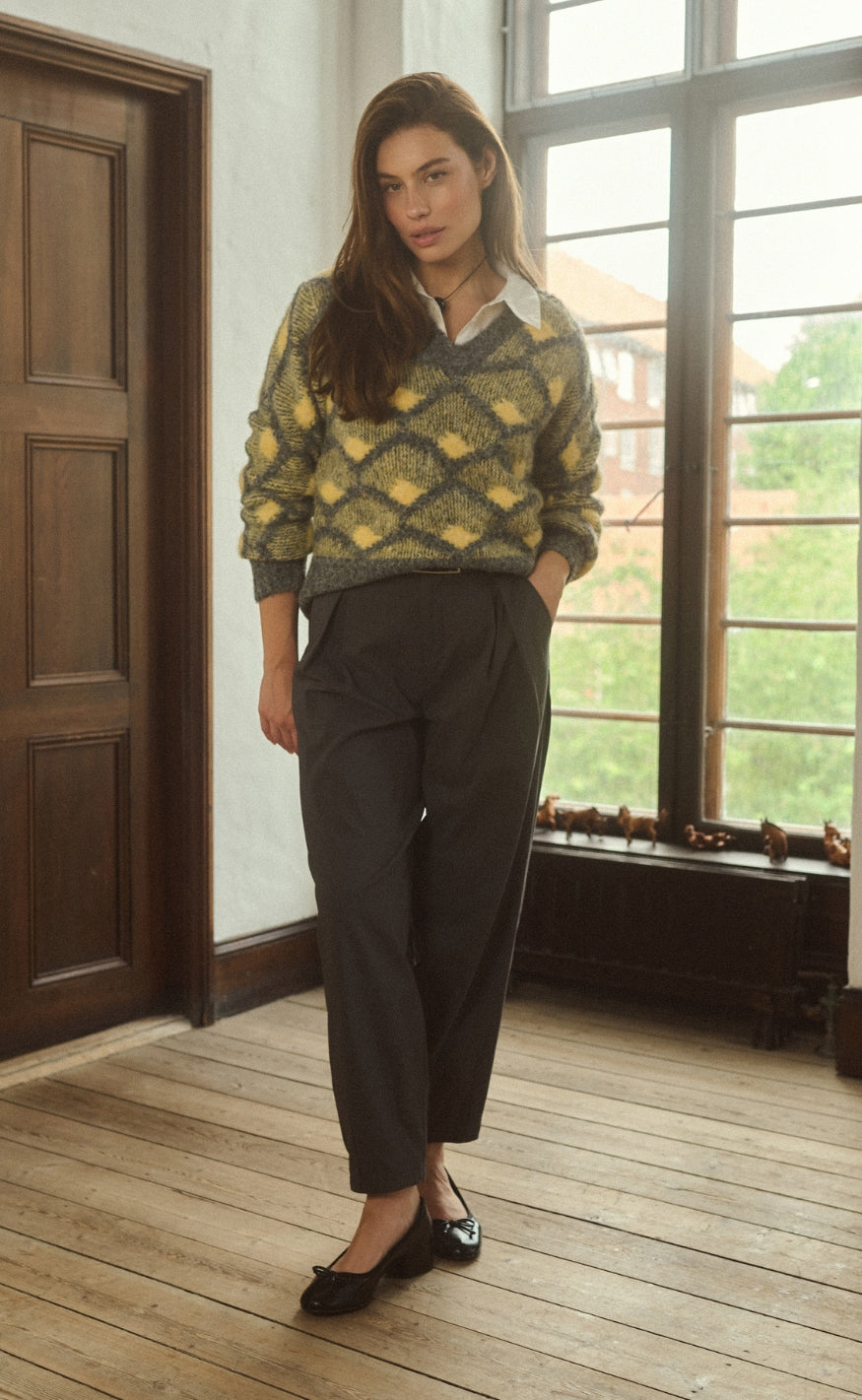 Culture Pullover - Gilan - Grey/Yellow