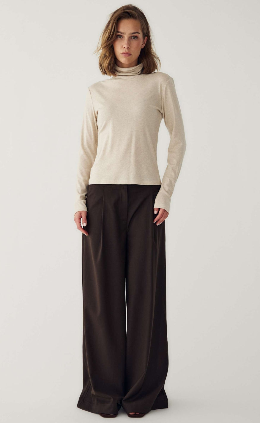 Noella Bluse - Maritza - Oatmeal Melange