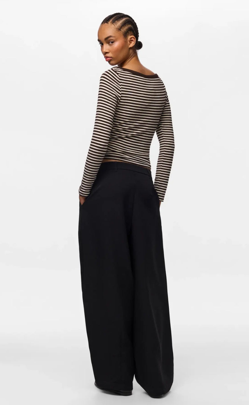Pieces Bukser - Olivia MW Barrel - Black