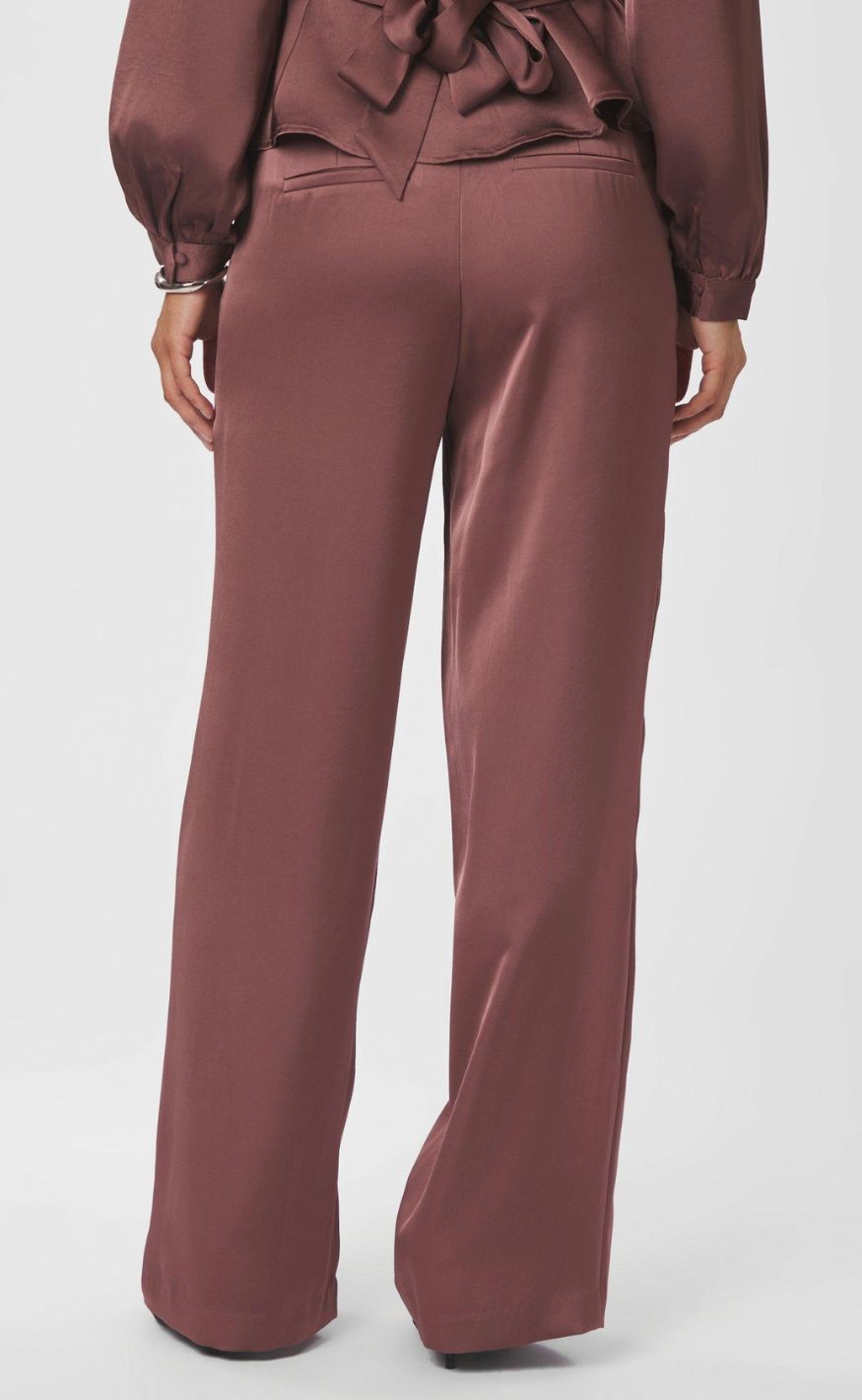 Neo Noir Bukser - Emmett Heavy Sateen - Dark Rose