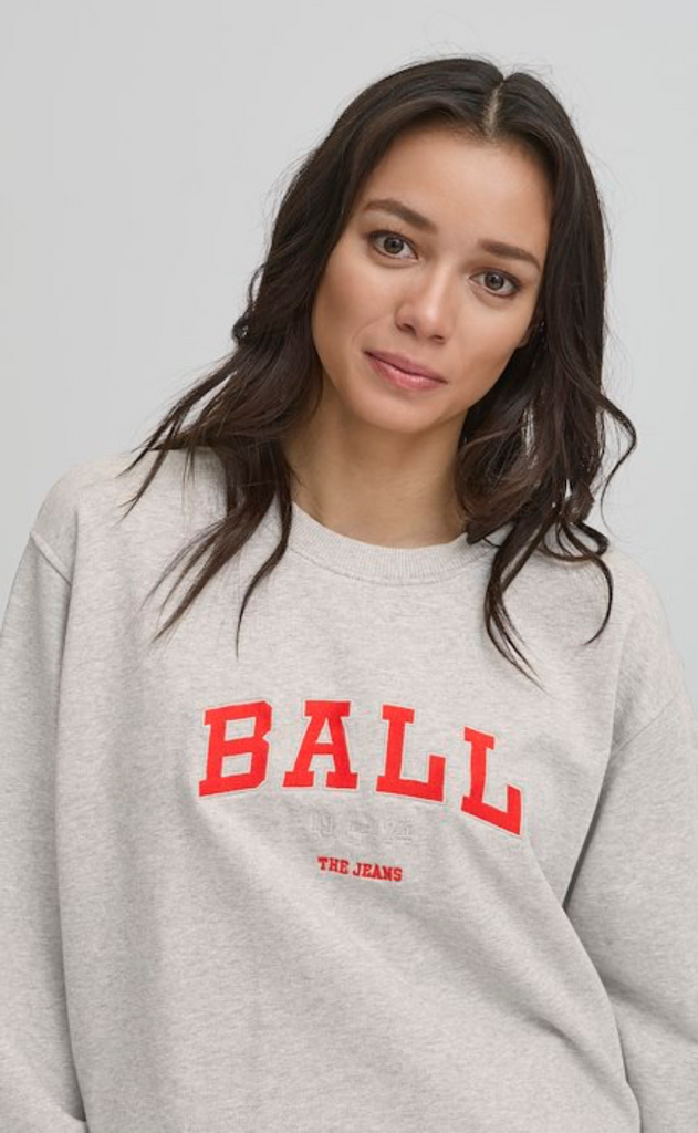 BALL Original Sweatshirt - Taylor - Medium Grey w. Mistful Mauve