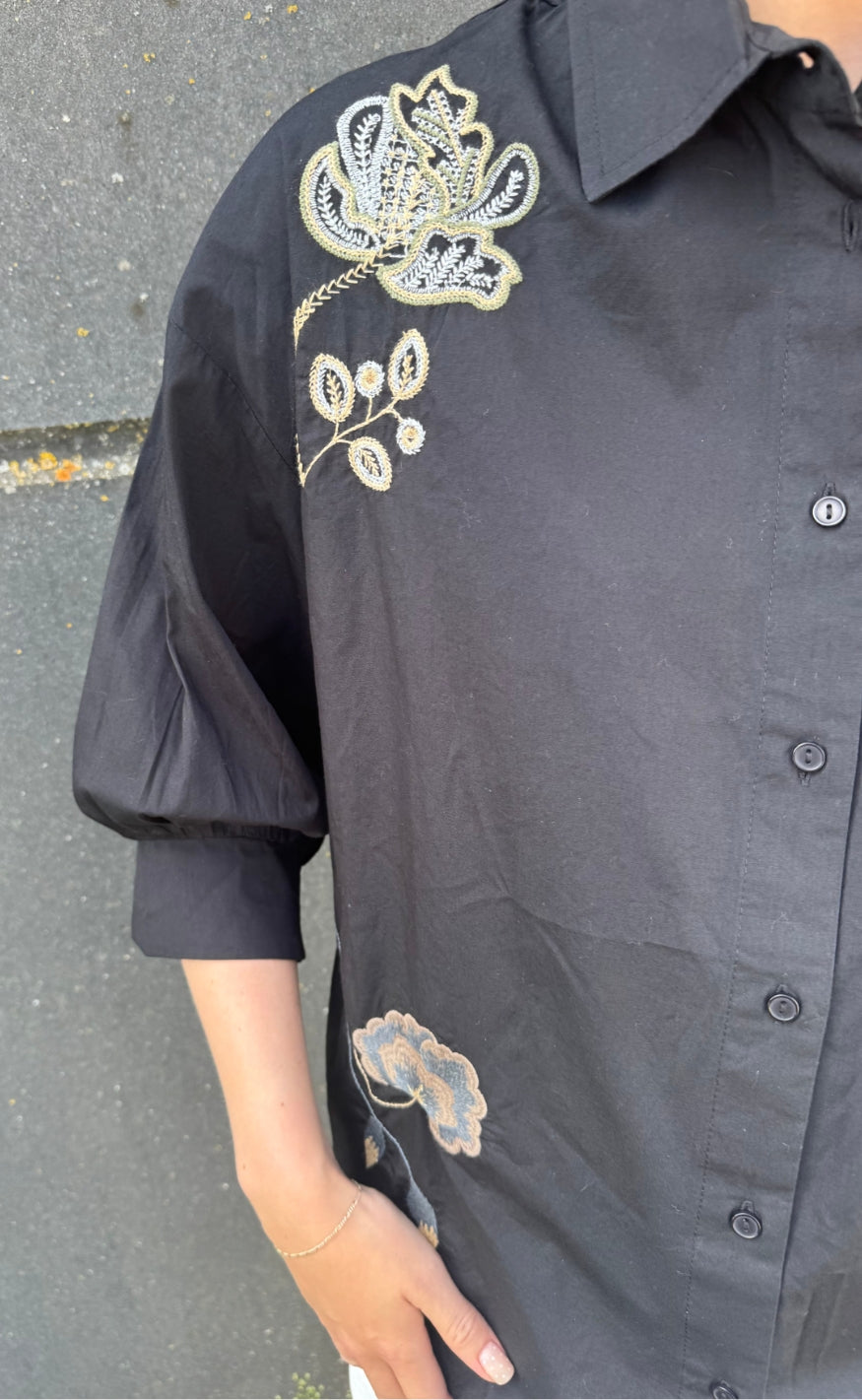 Love & Divine Skjorte - Love1604-4 - Black/Emb.