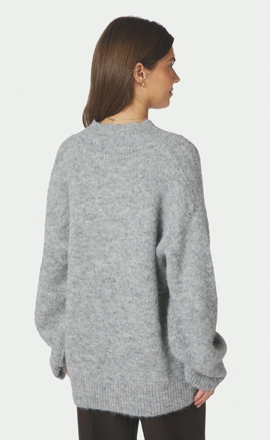 Neo Noir Genser - Melli Fluffy - Grey melange