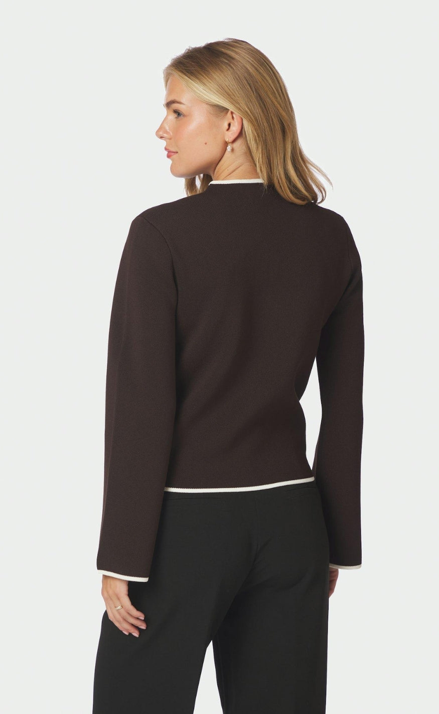 Neo Noir Genser - Quiana Zip - Dark Brown