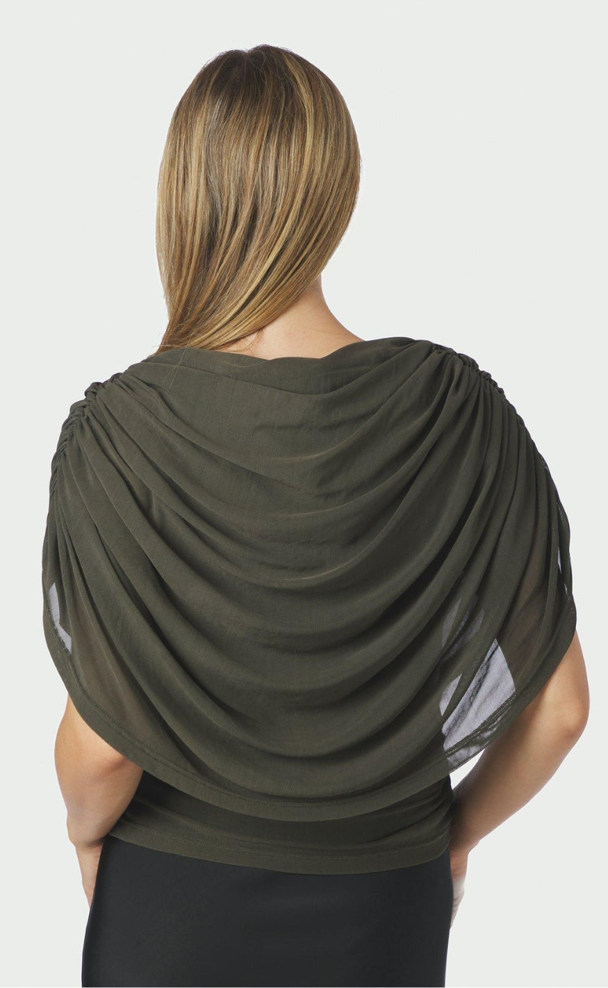 Neo Noir Topp - Cottuna Drapy Mesh - Army