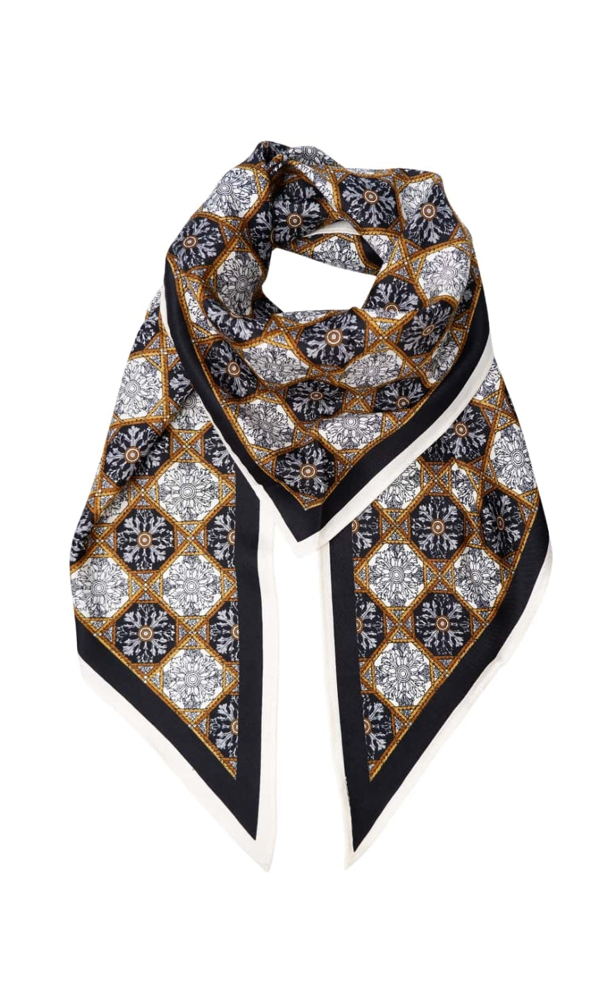 Black Colour Skjerf - Ewa Satin - Black