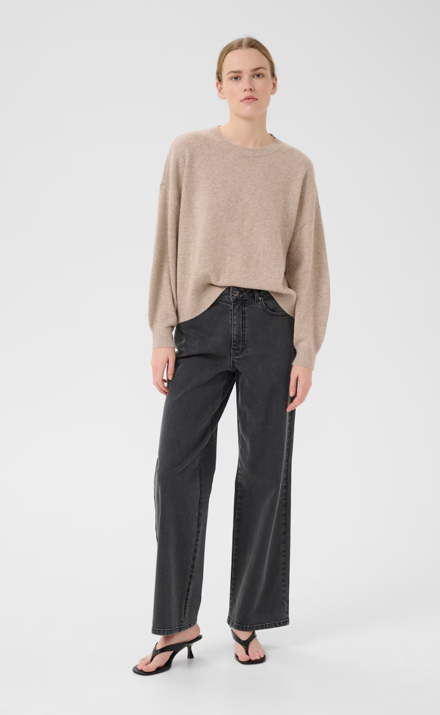 Gestuz Pullover - Casia - Light Weight Beige Melange