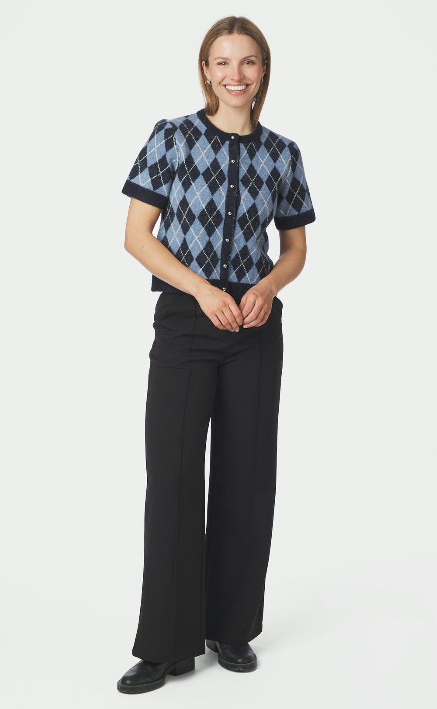 Neo Noir Cardigan - Allestar Check - Navy