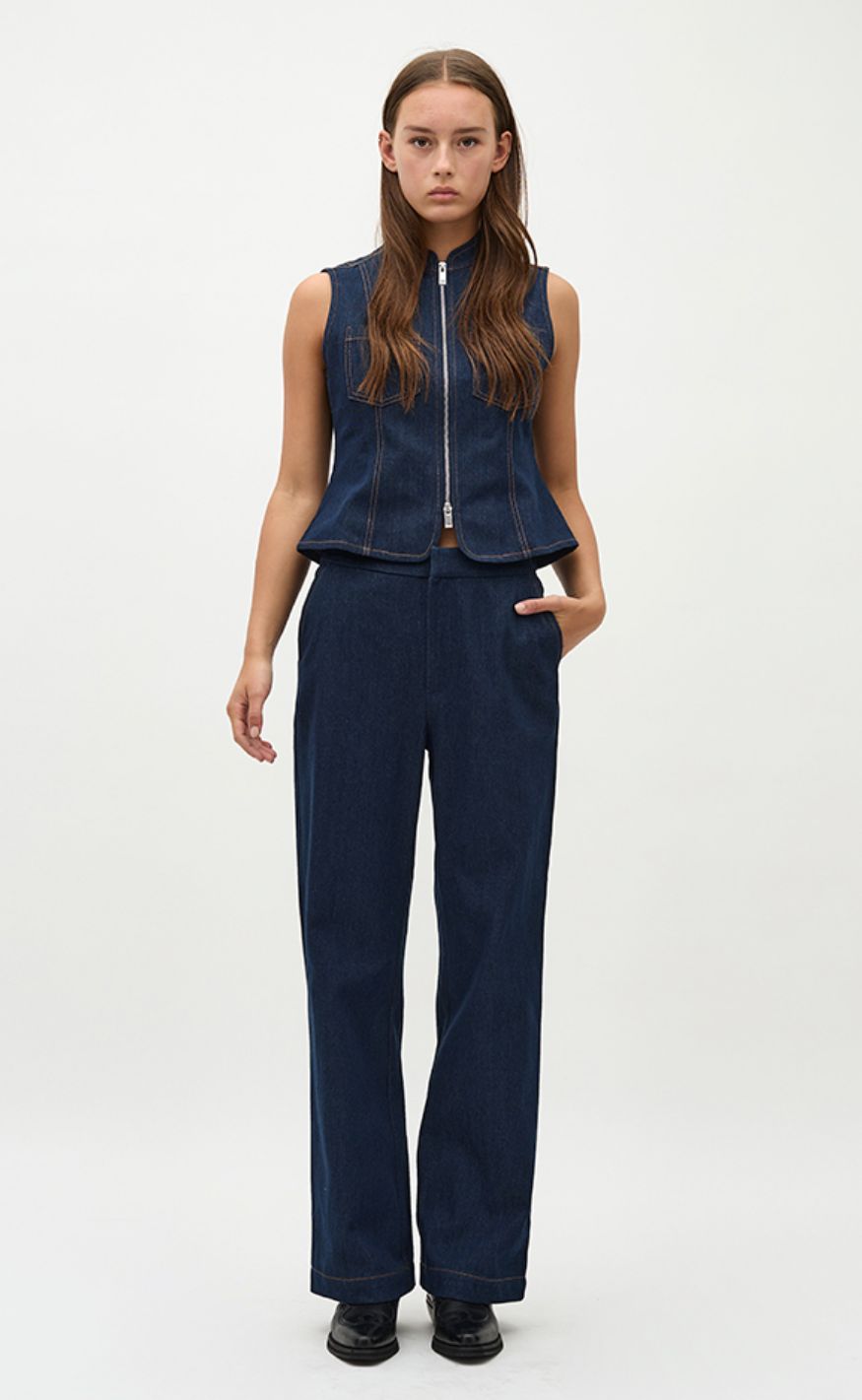 Global Funk Topp - Pilue-G - Dark Unwashed Denim