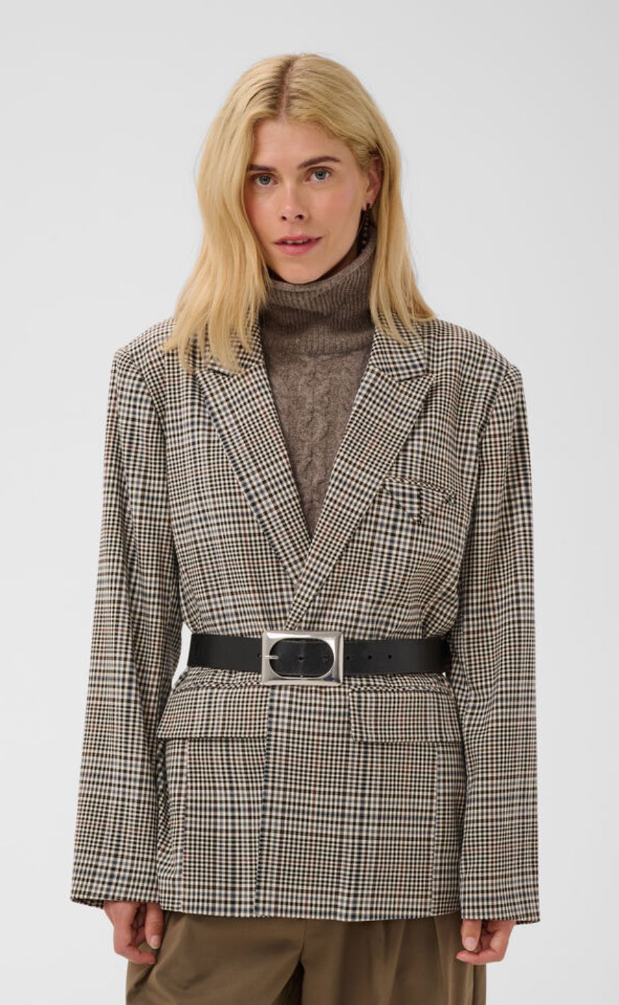 Culture Blazer - Birsen - Black Check