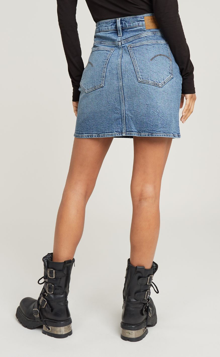 G-STAR Skjørt - Viktoria Short wmn - Faded Sea Point Blue