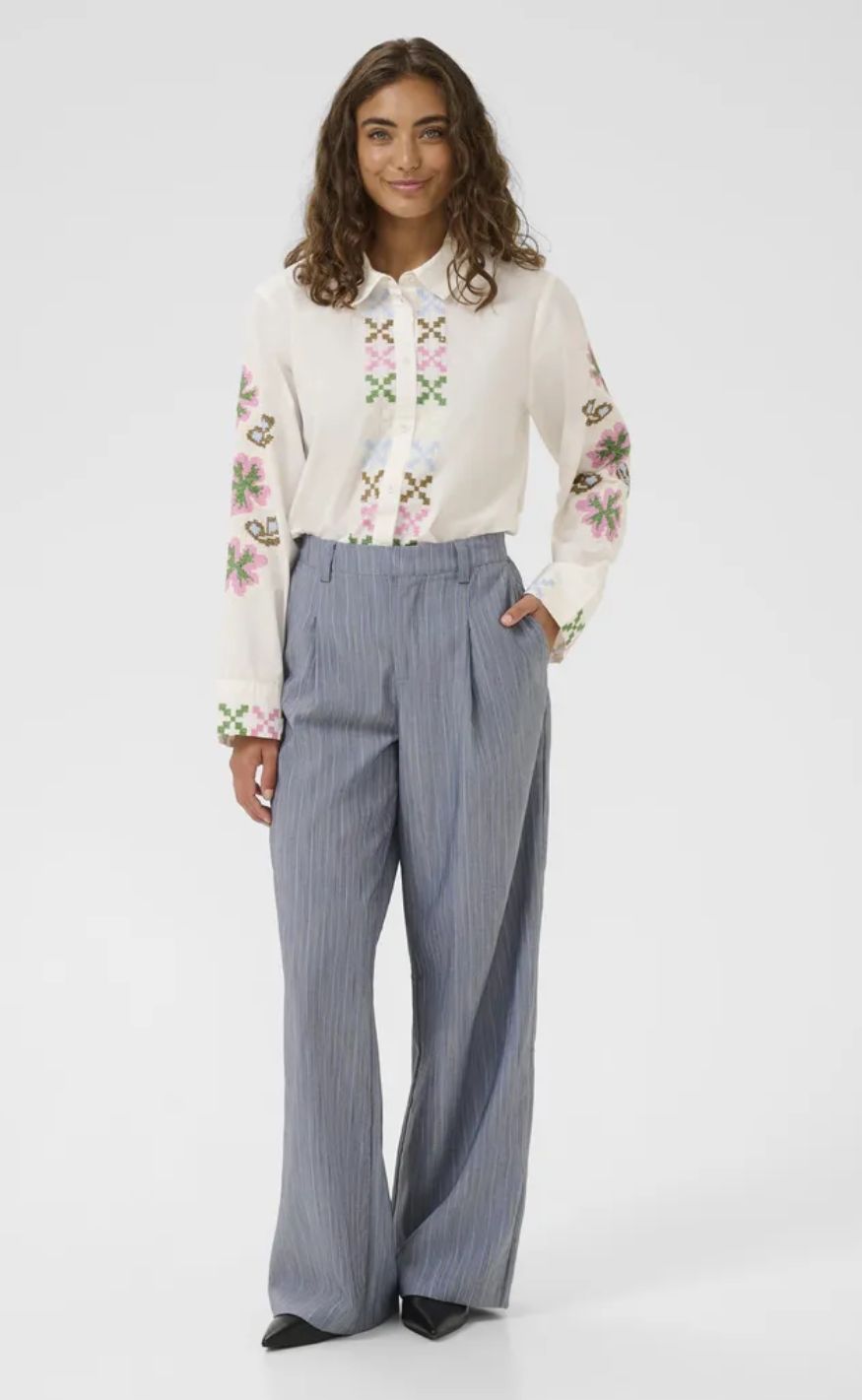 Culture Bukser - Rainbow - Blue Multi