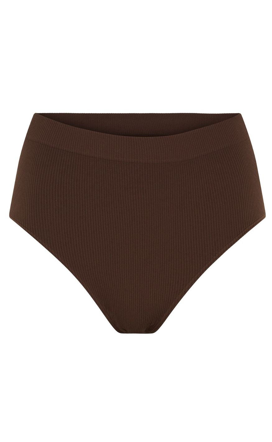 Tim & Simonsen Truse - Tulle Rib Midi - Cioccolato