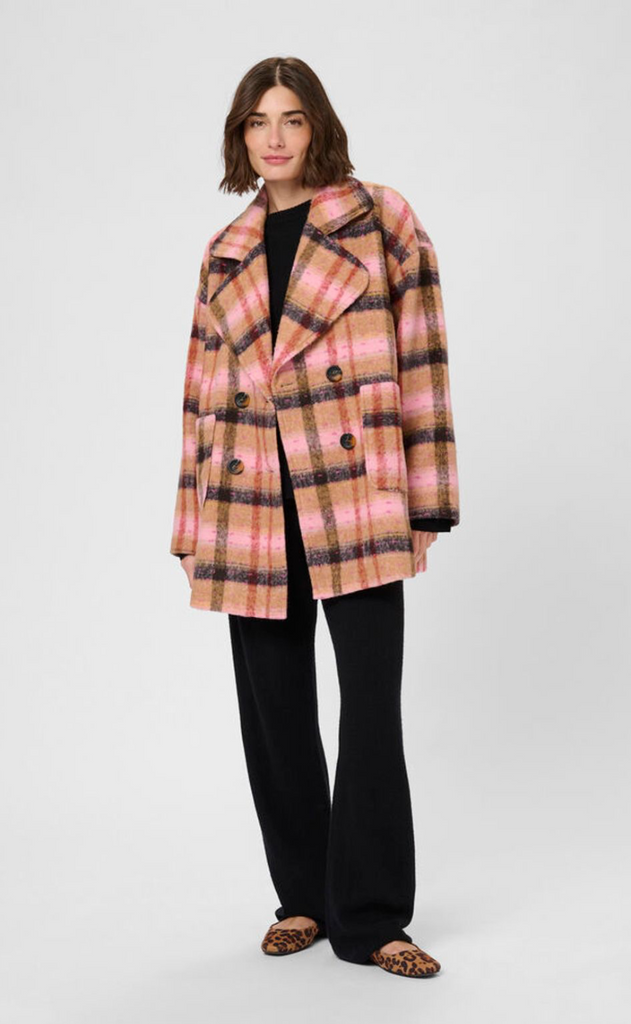 Culture Kåpe - Shila - Brown/Red Check