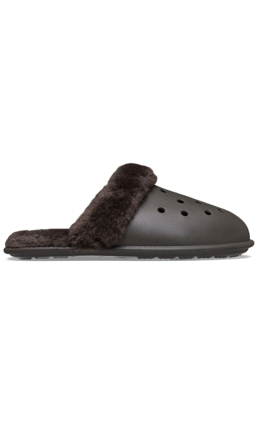 Crocs Træsko - Classic Fuzz Scuff - Dark Cocoa
