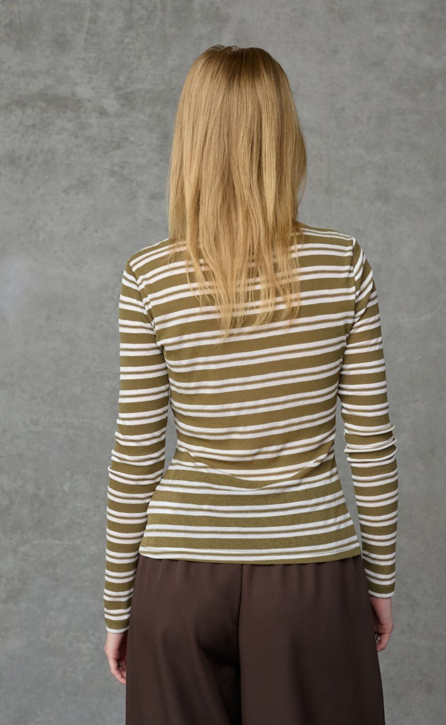 Love & Divine T-shirt - Love1625 - Olive Stripes