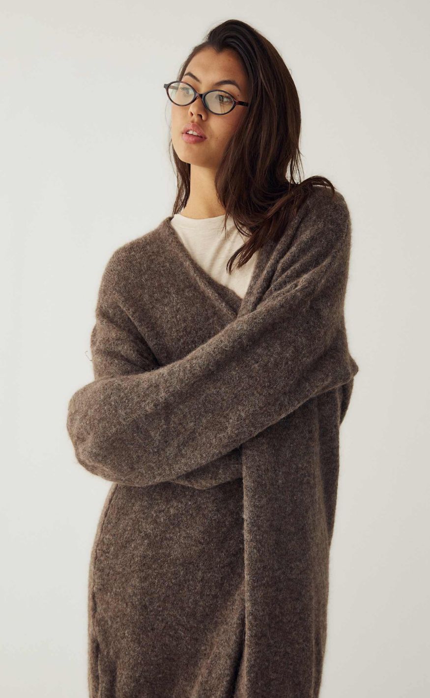 Noella Cardigan - Maricela - Timber Brown Melange