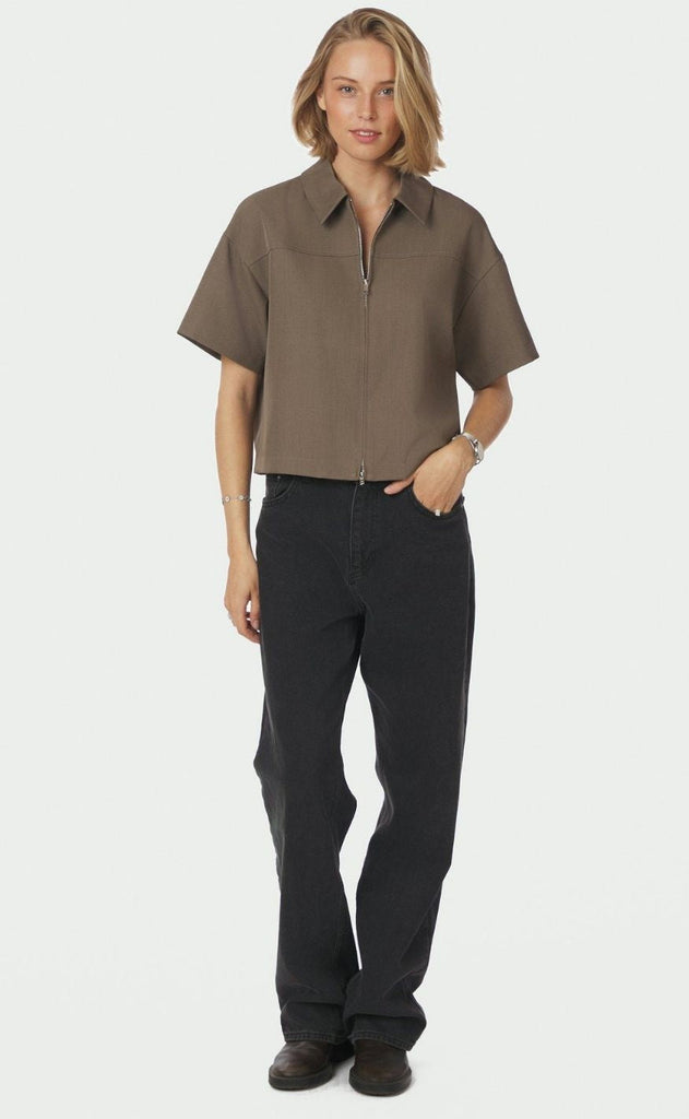 Neo Noir Bluse - Madicken Structure - Taupe