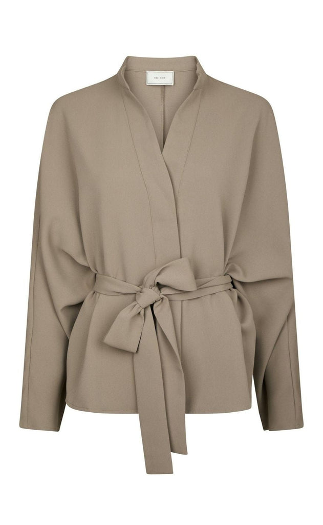Neo Noir Bluse - Ellery Crepe - Taupe