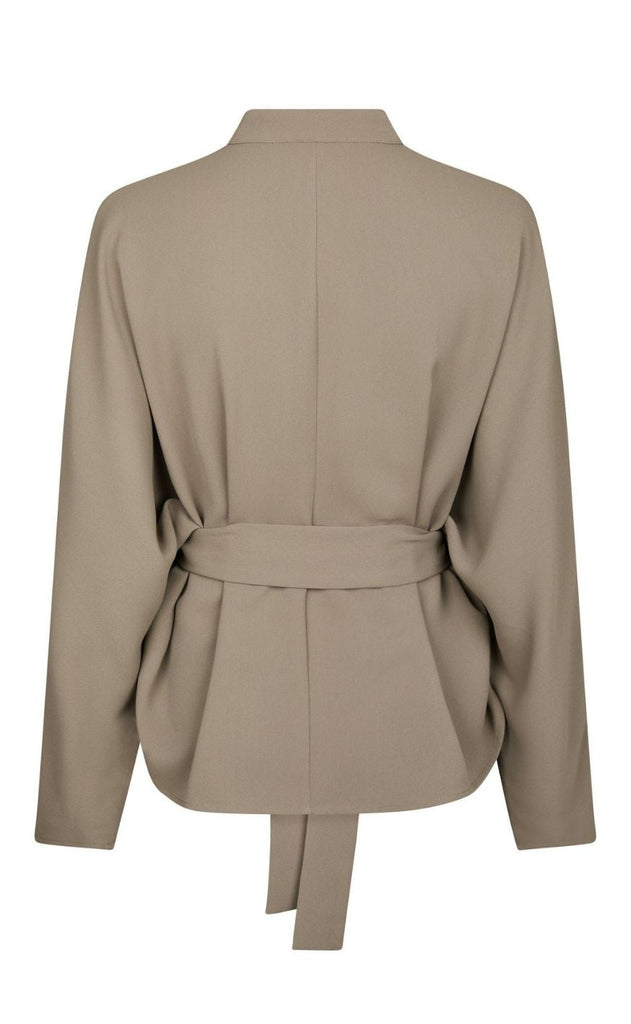Neo Noir Bluse - Ellery Crepe - Taupe