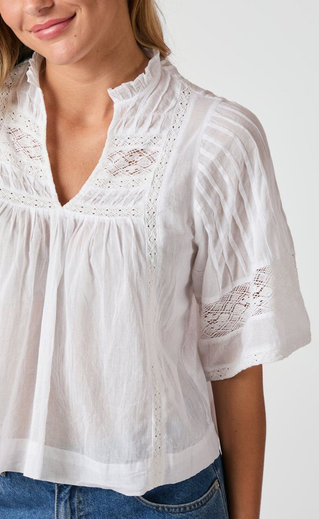 Neo Noir Bluse - Siama S Voile - White