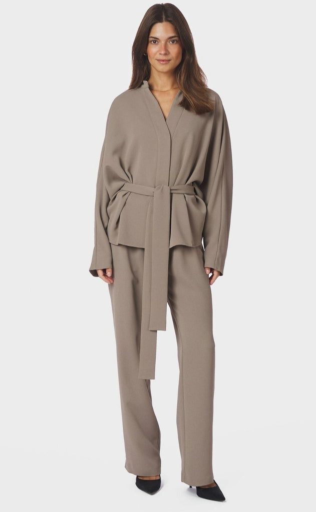 Neo Noir Bluse - Ellery Crepe - Taupe