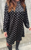 Say INA Copenhagen Kjole - Hazel - Black W. White Dots