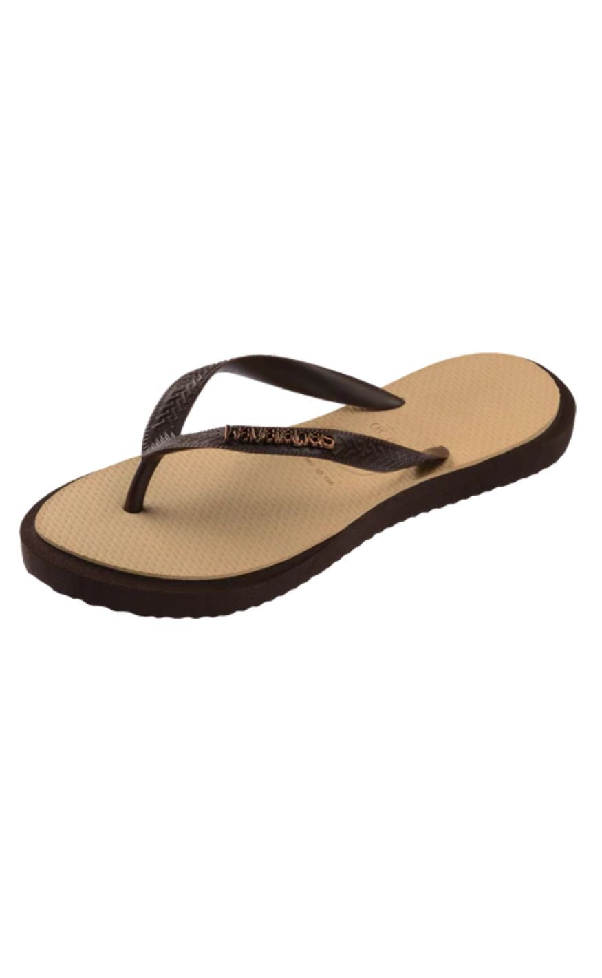 Havaianas Klipklappere - Topp Point Fusion - Dark Brown/Golden