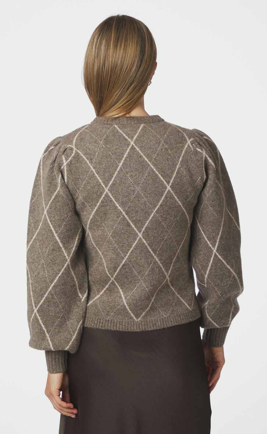 Neo Noir Cardigan - Koteas Check - Taupe