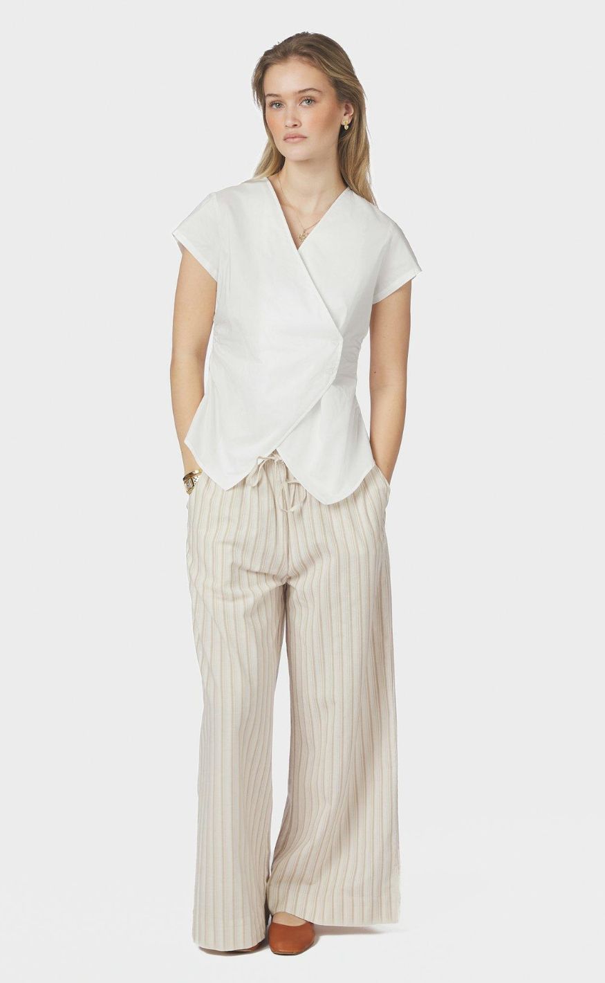 Neo Noir Topp - Fidi Poplin - White