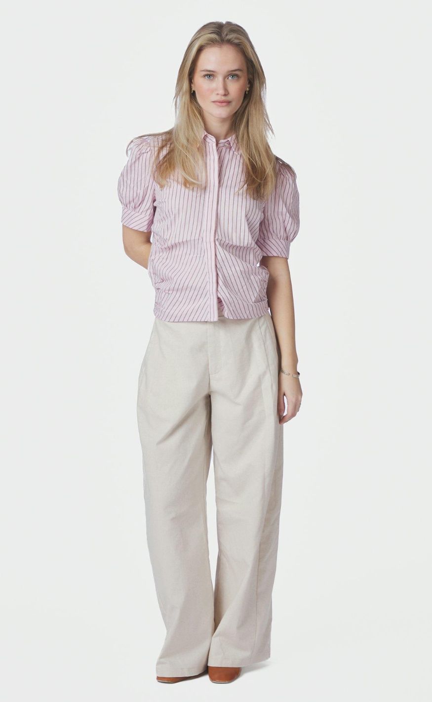 Neo Noir Skjorte - Frannie Structure - Light Pink