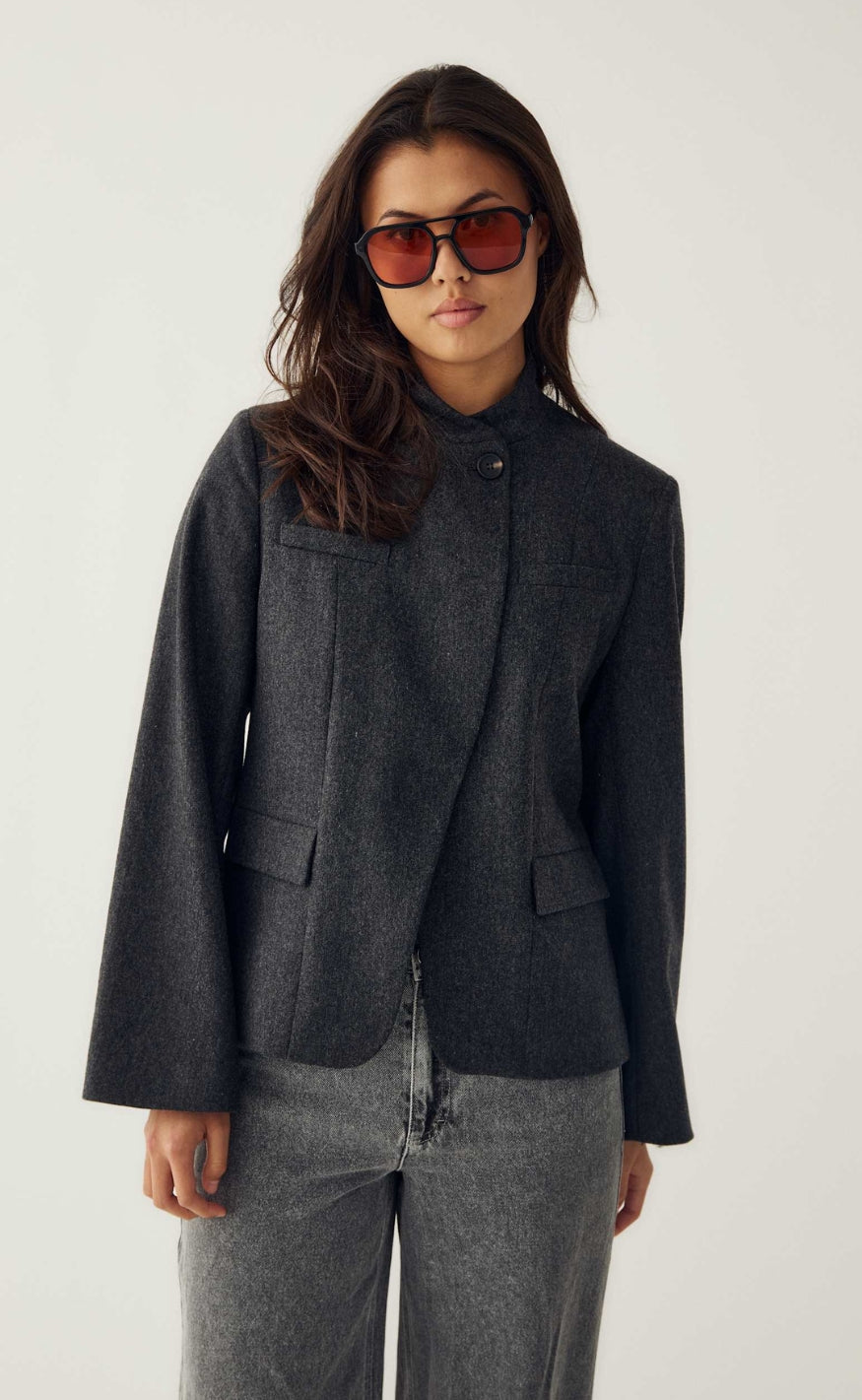 Noella Blazer - Monique - Dark Grey Melange
