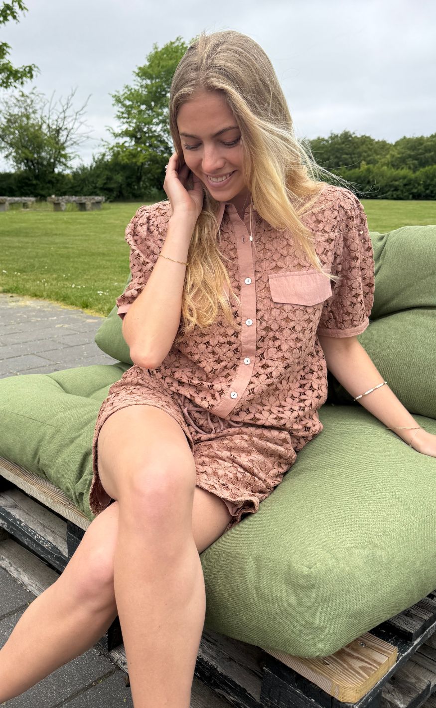 Continue Shorts - Lis Lace - Nougat
