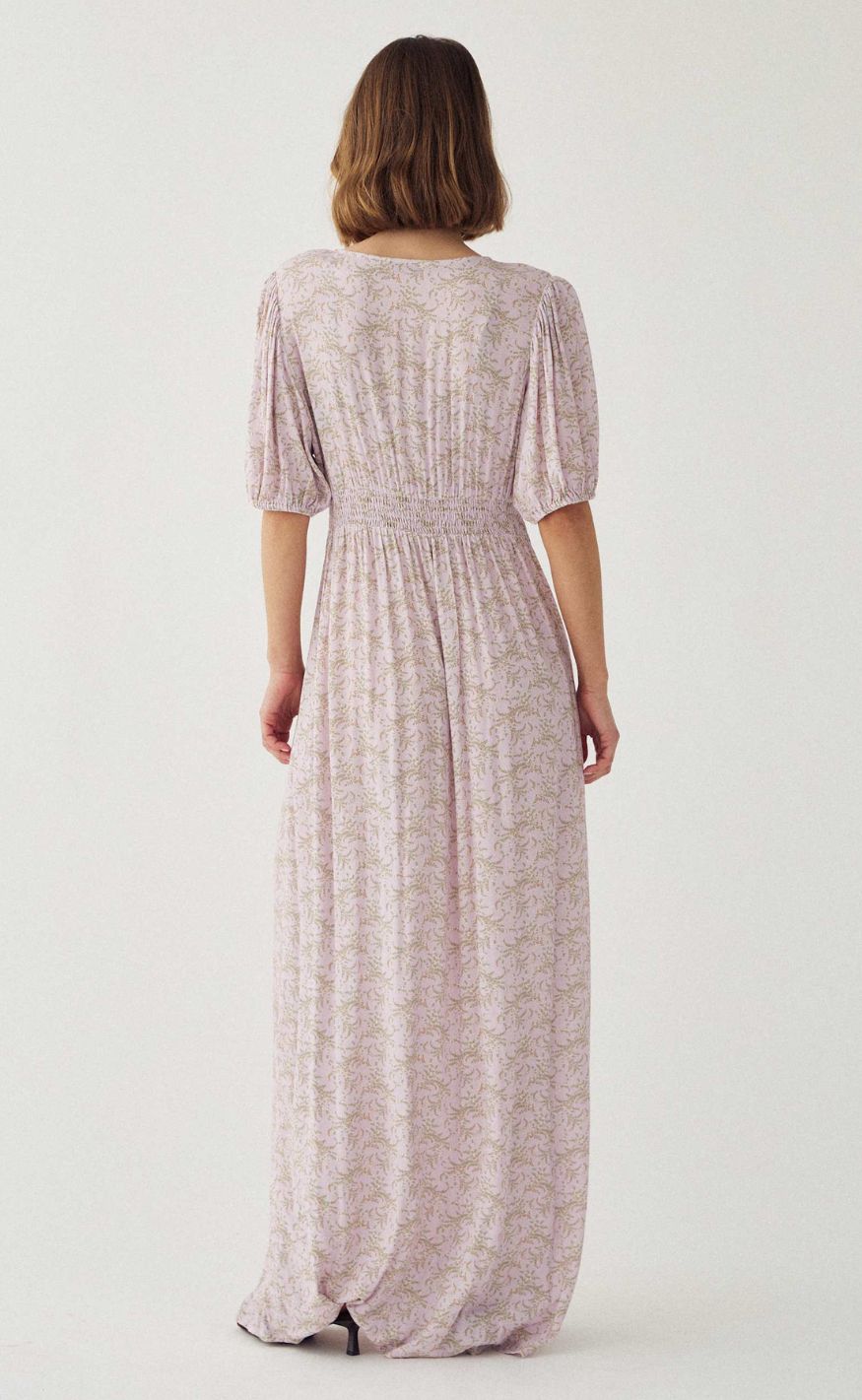 Noella Kjole - Lillith SS Maxi - Dolley Pink Print