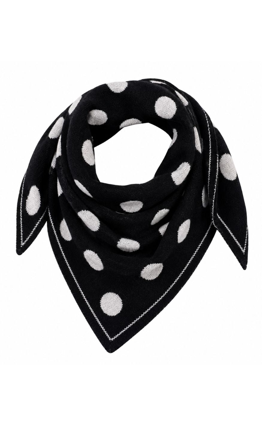 Say INA Copenhagen Skjerf - Sydney Dotted - Black W. White Dots