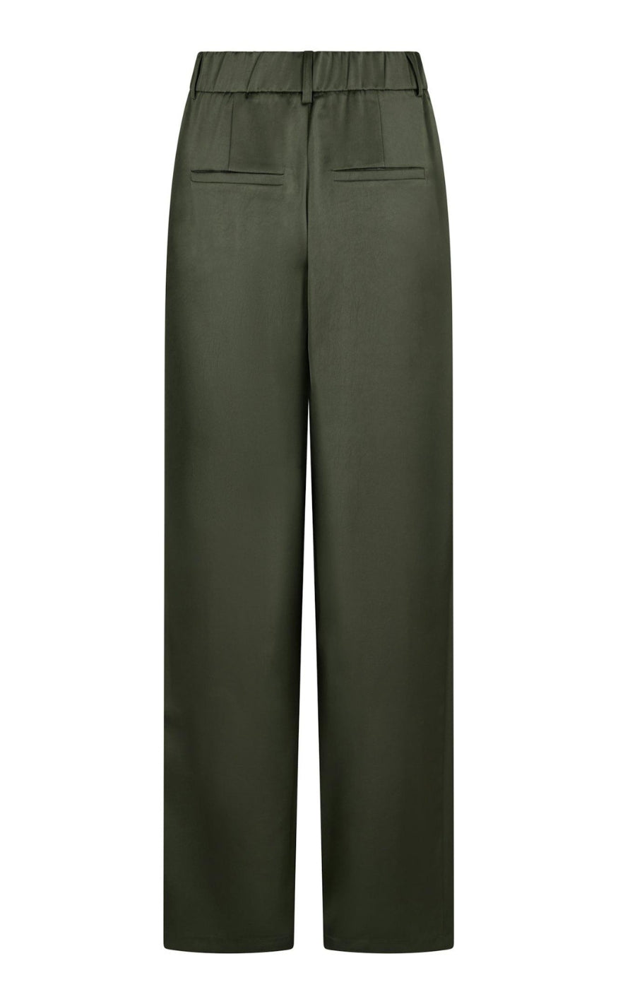 Neo Noir Bukser - Emmett Hravy Sateen - Deep Green
