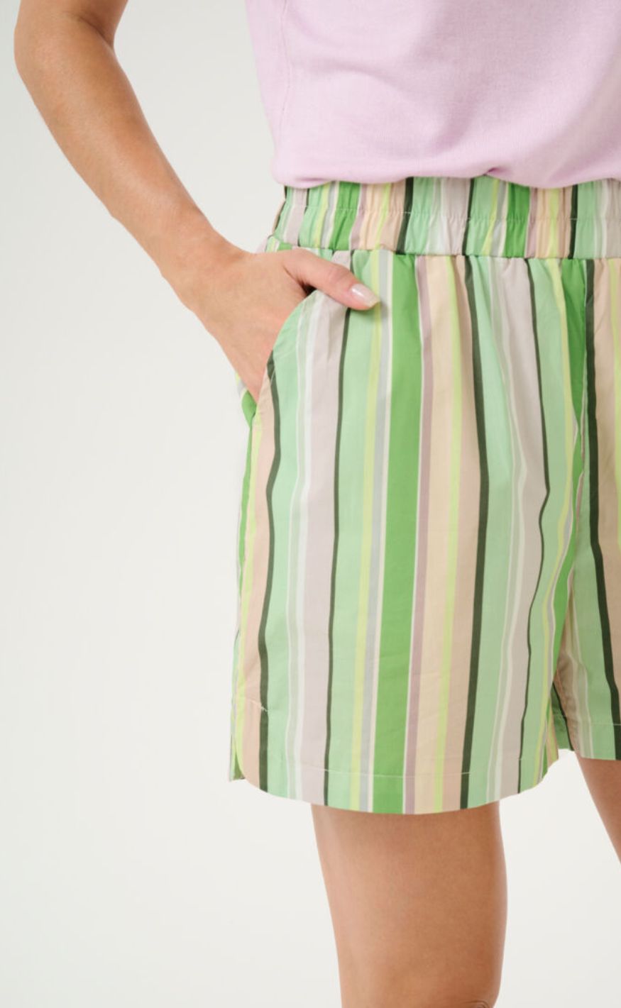 Culture Shorts - Mola - Green Stripe