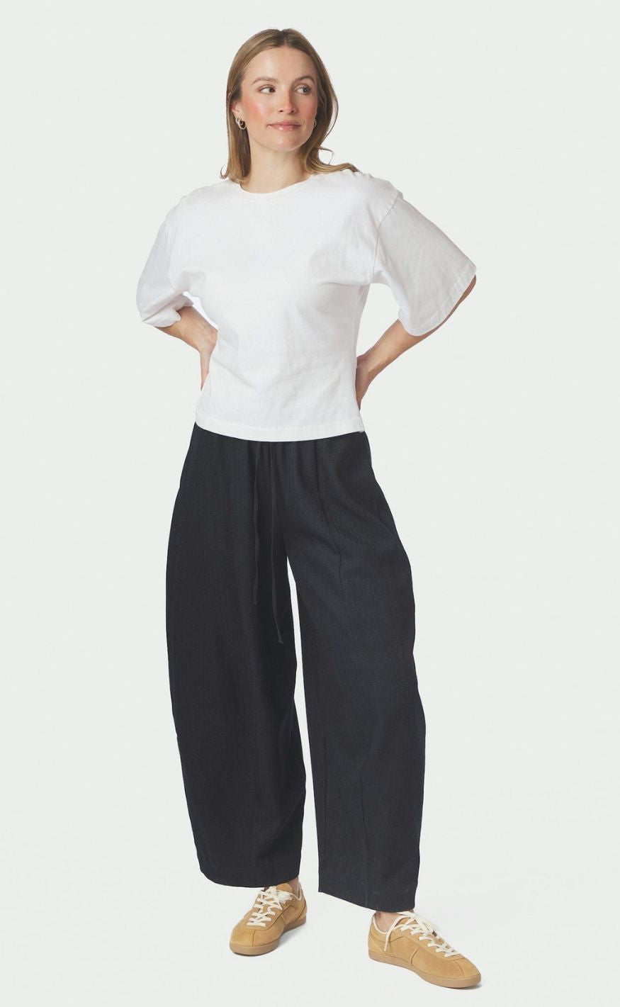 Neo Noir Bukser - Eveline Pinstripe - Navy