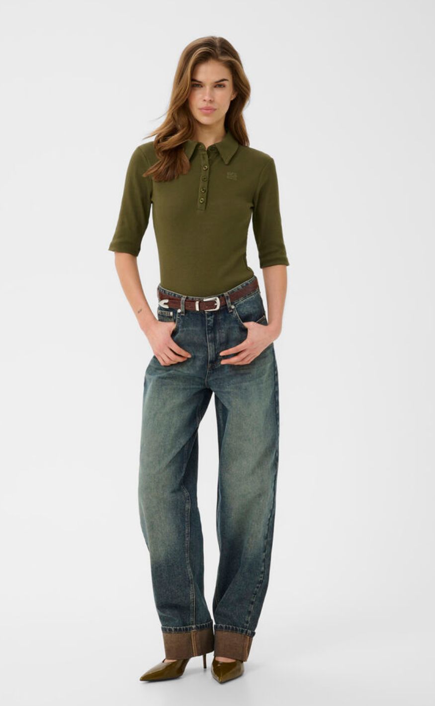 Gestuz Topp - Drew Polo - Military Olive