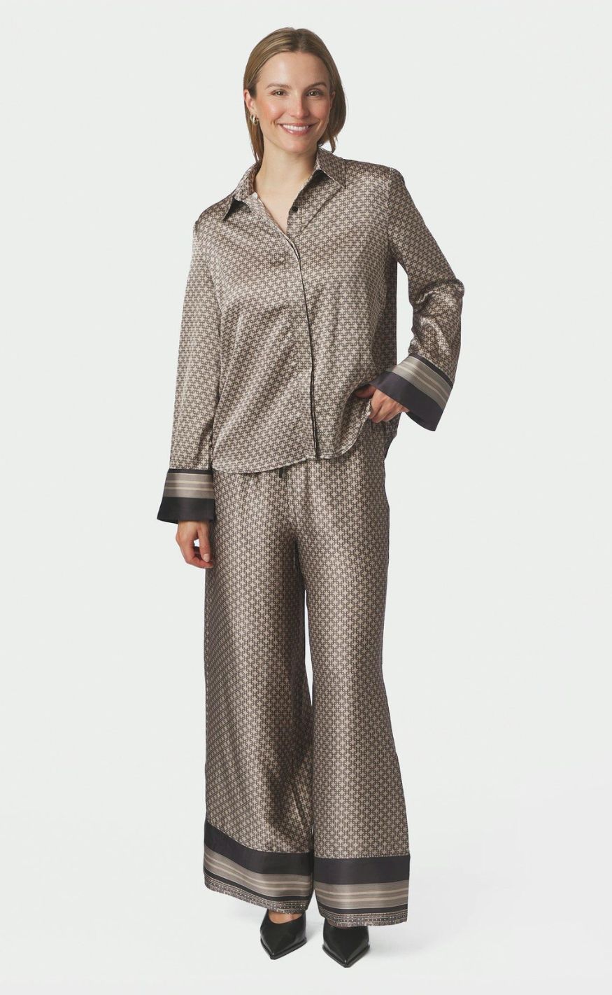 Neo Noir Bukser - Sora Pattern - Beige