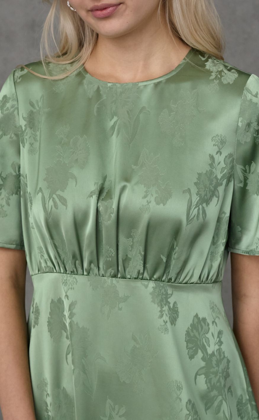 Love & Divine Kjole - Love1561-2 - Green Flower