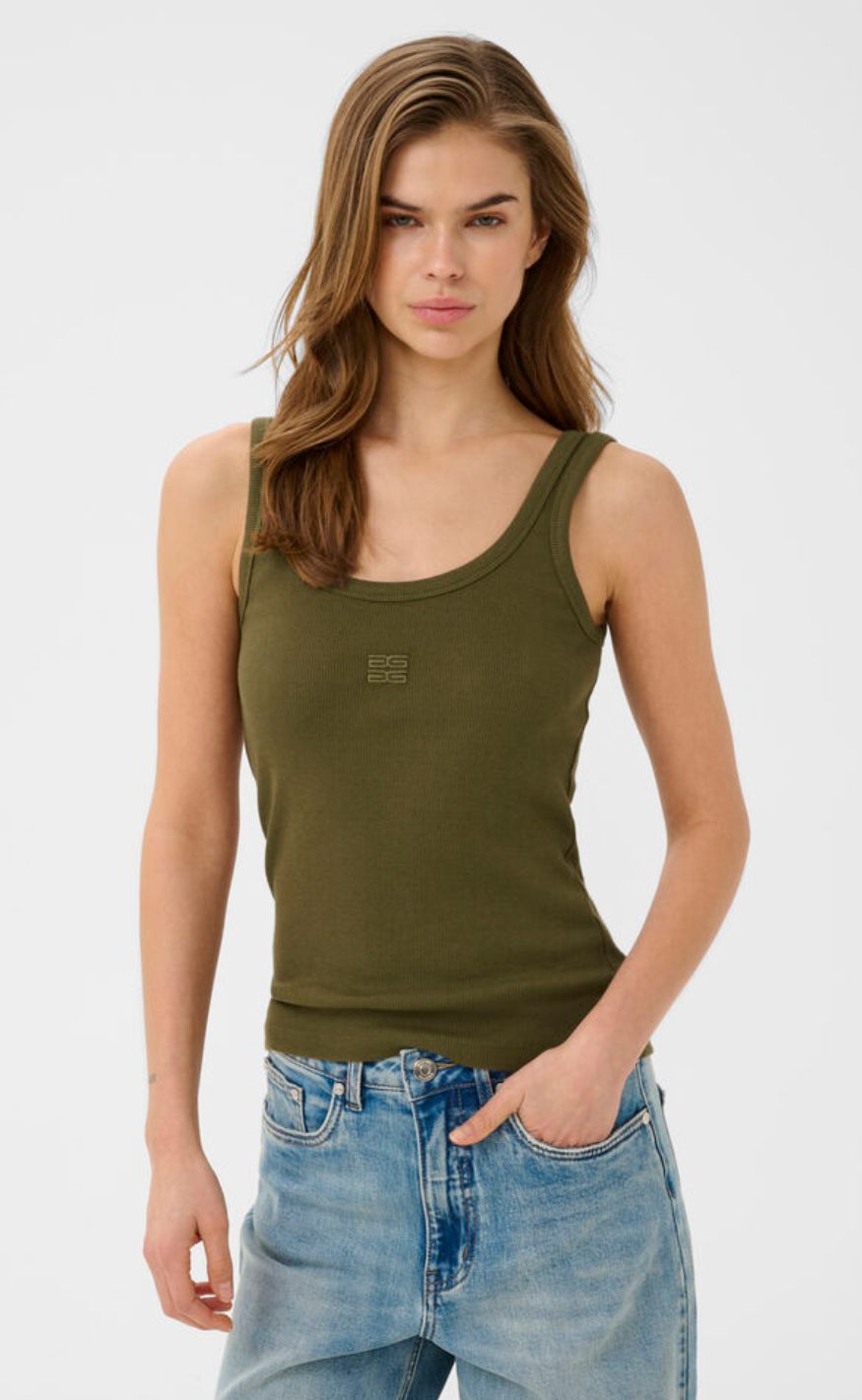 Gestuz Topp - Drew Logo 2.0 - Military Olive