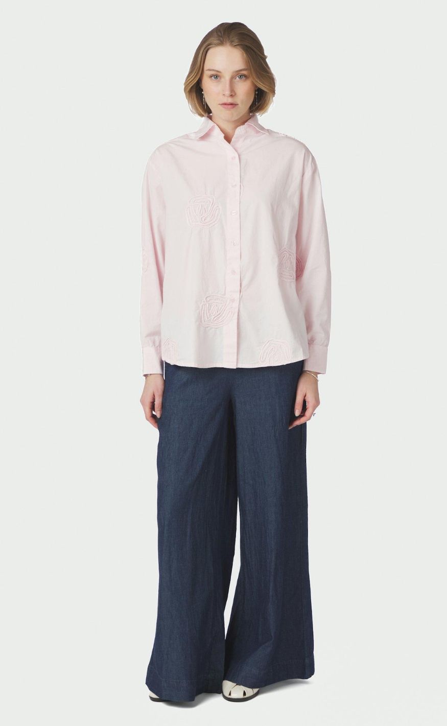 Neo Noir Skjorte - Dalma Dori Emb - Light Pink