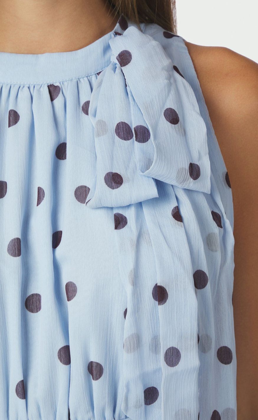 Neo Noir Kjole - Marli Big Dot - Light Blue