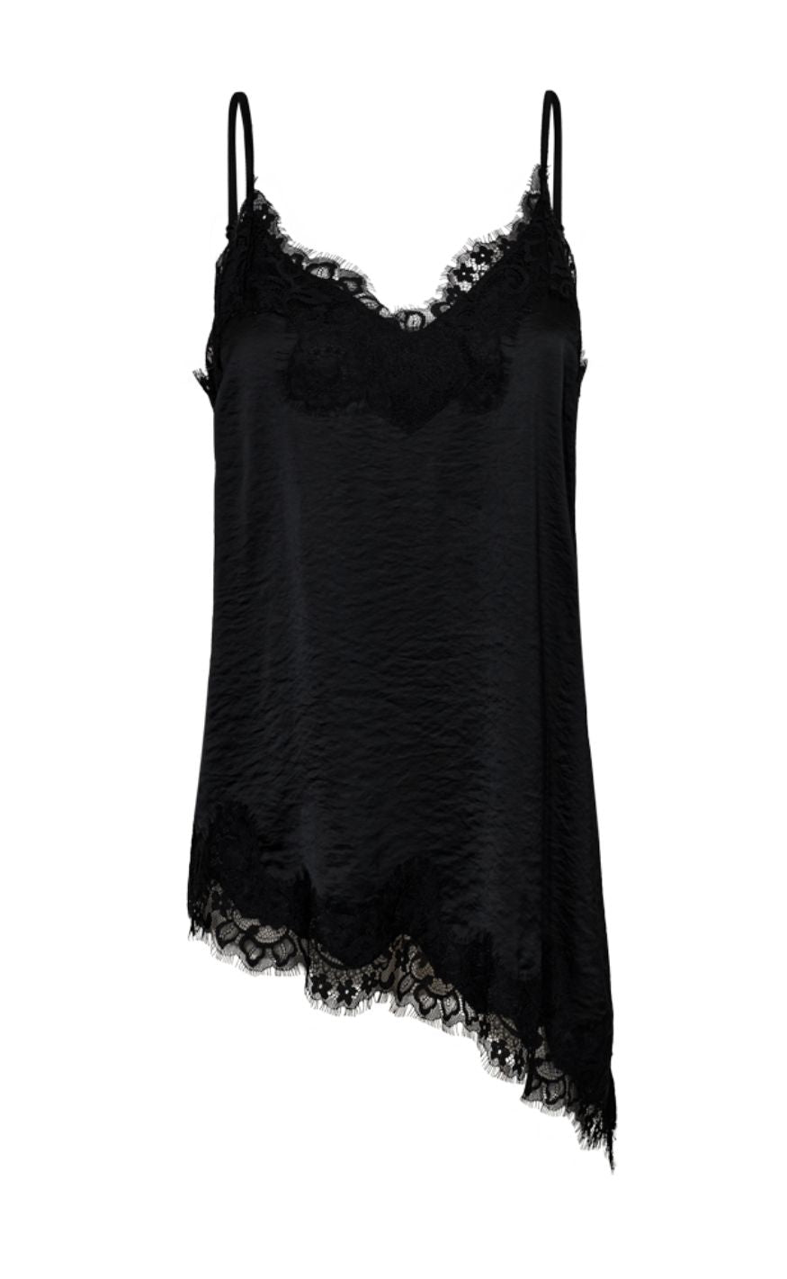 Freequent Topp - Dove - Black