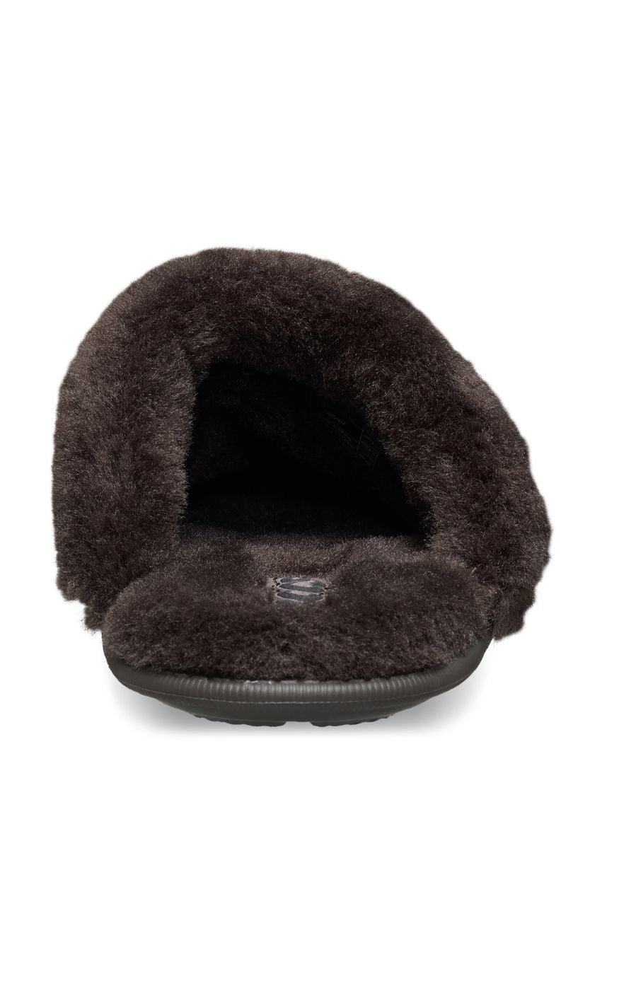 Crocs Træsko - Classic Fuzz Scuff - Dark Cocoa