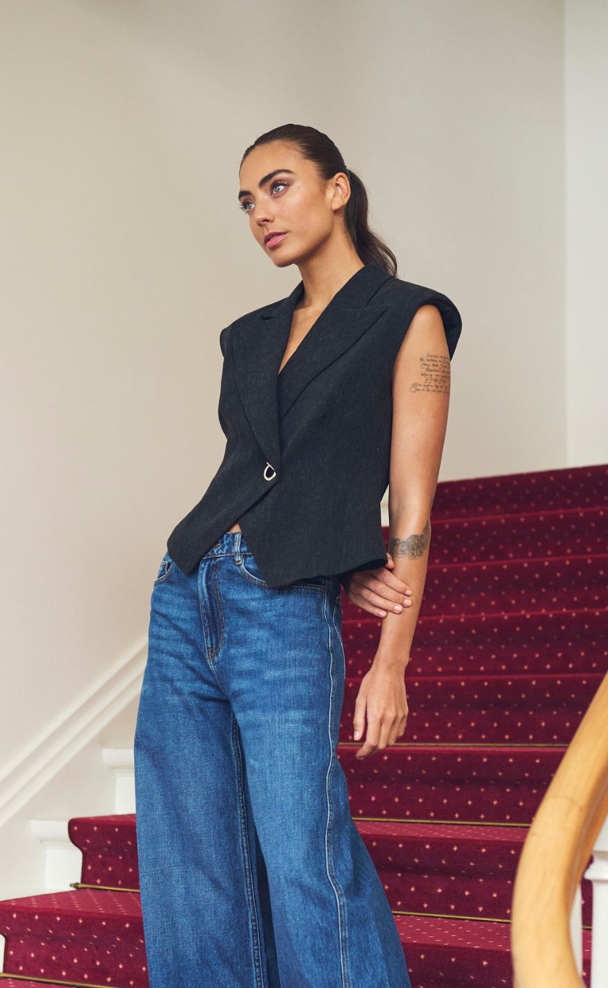 Gossia Vest - Liana - Black Melange