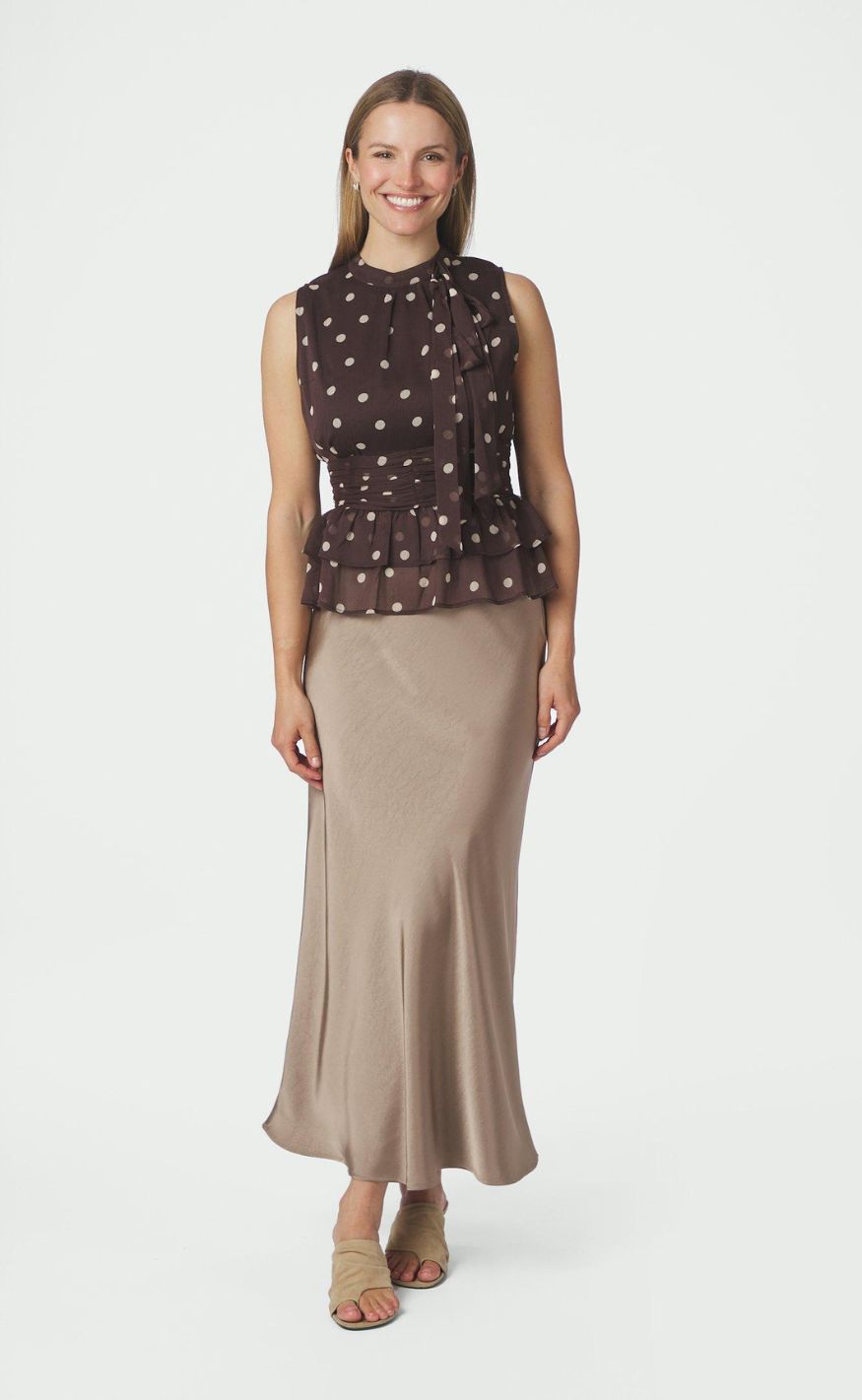 Neo Noir Topp - Ansol Big Dot - Brown