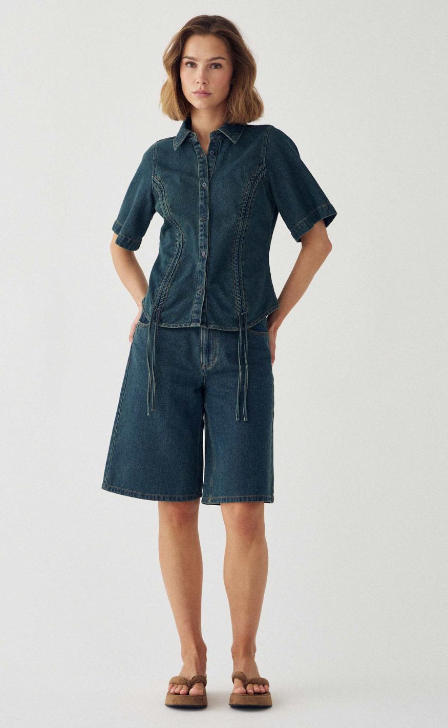 Noella Bluse - Miciaiah SS - Vintage Blue Wash